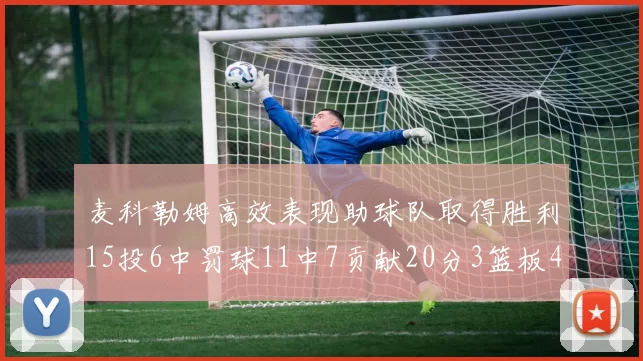 麦科勒姆高效表现助球队取得胜利15投6中罚球11中7贡献20分3篮板4助攻